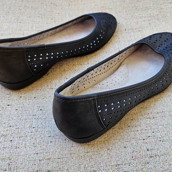 Cliffs by White Mountain Flats Women 7.5 Comfort ballet Black Shoes - Picture 6 of 14